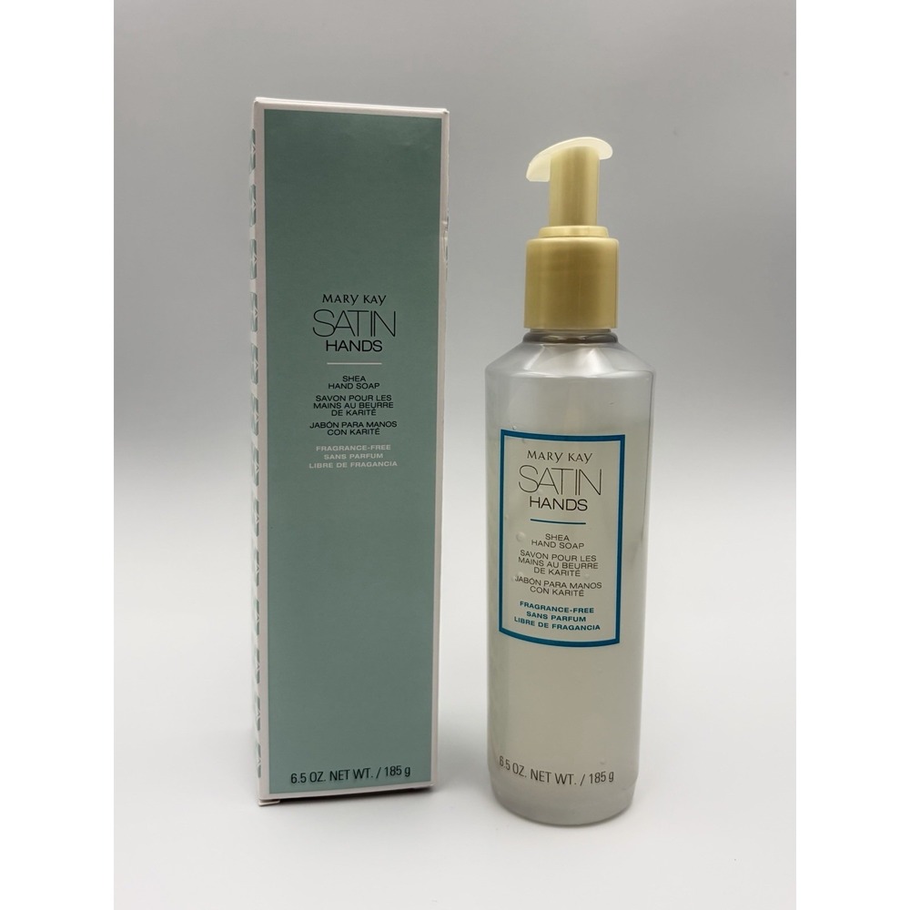 Mary Kay Satin Hands Shea Hand Soap Fragrance Free Unscented Liquid Pump 6.5oz